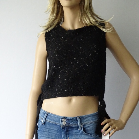 Max Studio Sweaters - Max Studio Cropped Side-Tie Pullover Sweater New M
